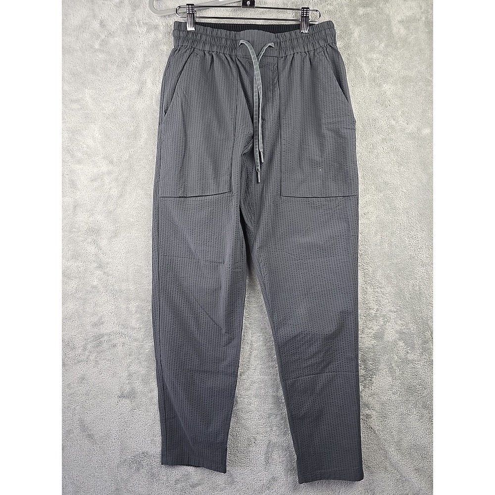 Lululemon Bowline Joggers Mens Medium Graphite Gray Performance Stretch Textured